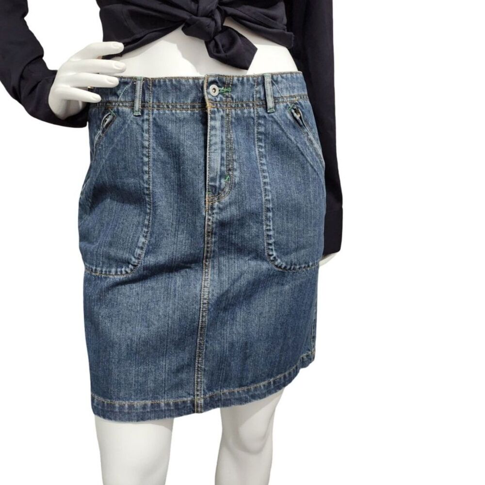 Eddie Bauer Utility Denim Mini Skirt